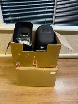 Ca. 25x Laskap met handvat, Honeywell, Shellfo, Zwart, 2025